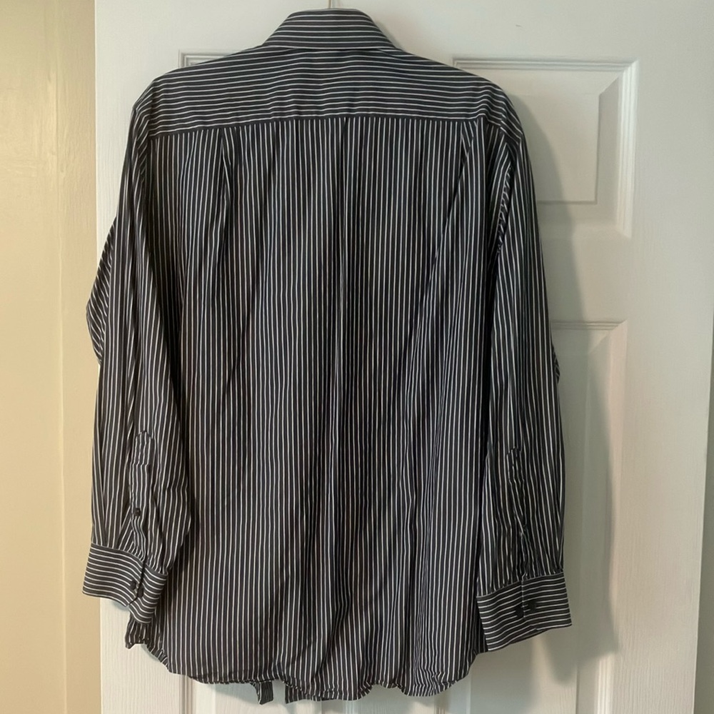 Men's Large BCBGMaxAzria Button-Down Long Sleeve Shirt Luxury Silk Blend